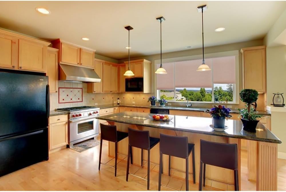 Color Natural Redi Shade No Tools Easy Lift Trim-at-Home Cordless Pleated Light Filtering Fabric Shade Natural